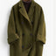 Manteau long slim en laine double face pour femmes