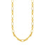 Collier en lien torsadé et poli en or jaune 14 carats
