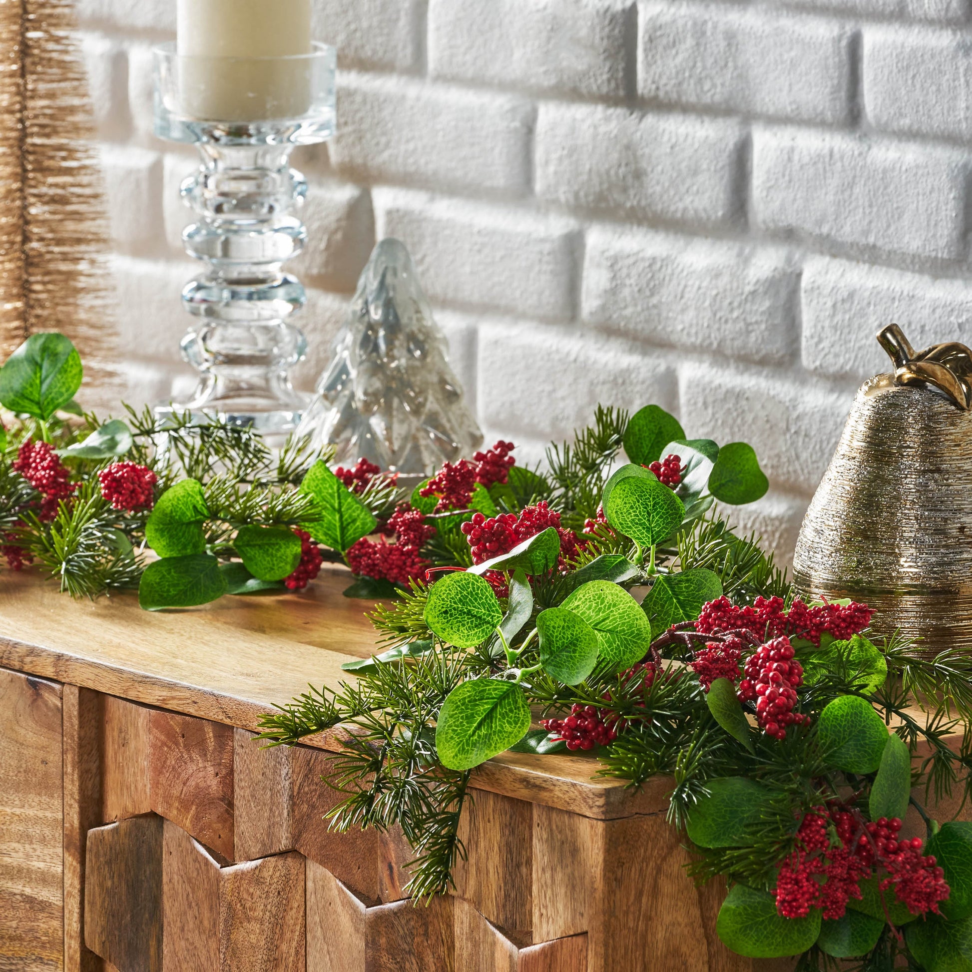 5' LEAVES/BERRY GARLAND - Korvel