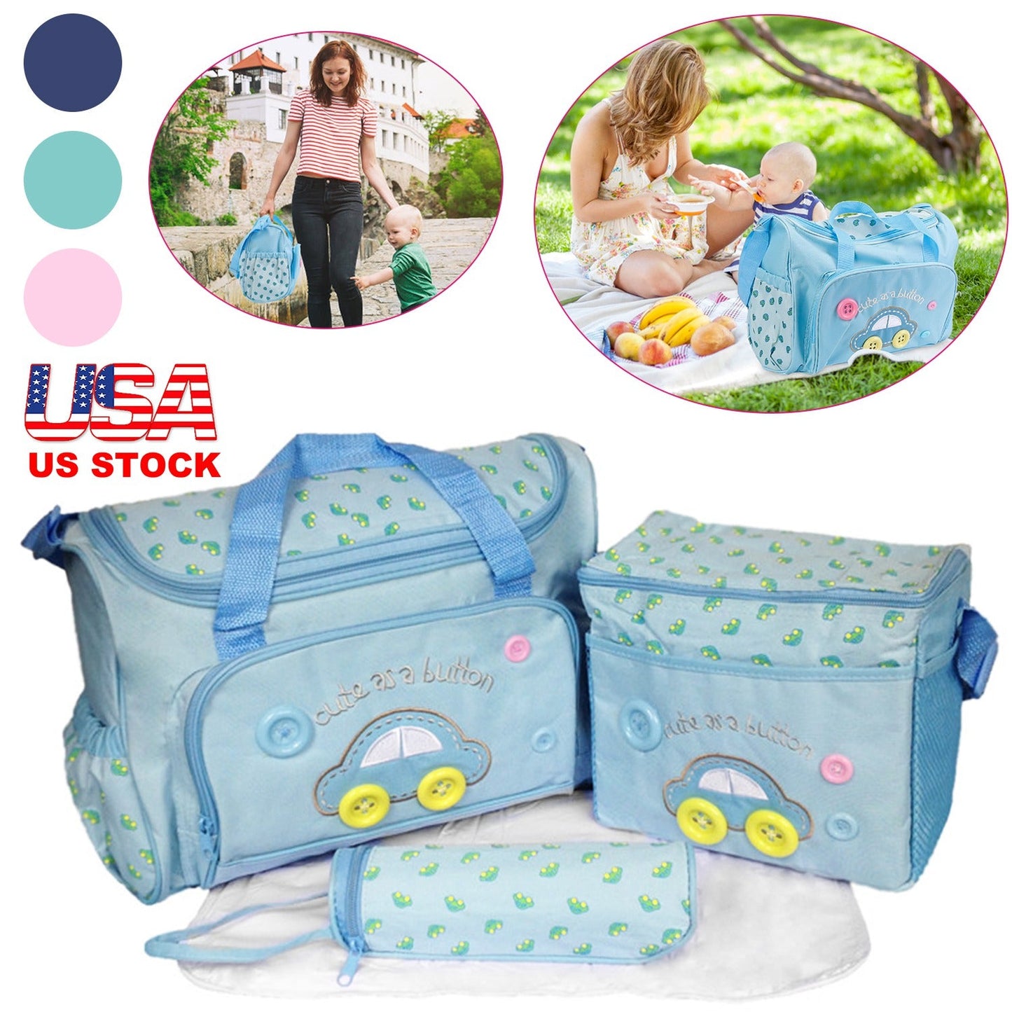 GBruno 4Pcs Diaper Bag Set