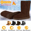 Women's Waterproof Faux Suede Mid-Calf Snow Boots with Fur Lining