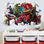 Marvel League of Legends Captain America Iron Man Batman Hulk Boy Bedroom Living Room Decoration Self Adhesive Wall - Korvel