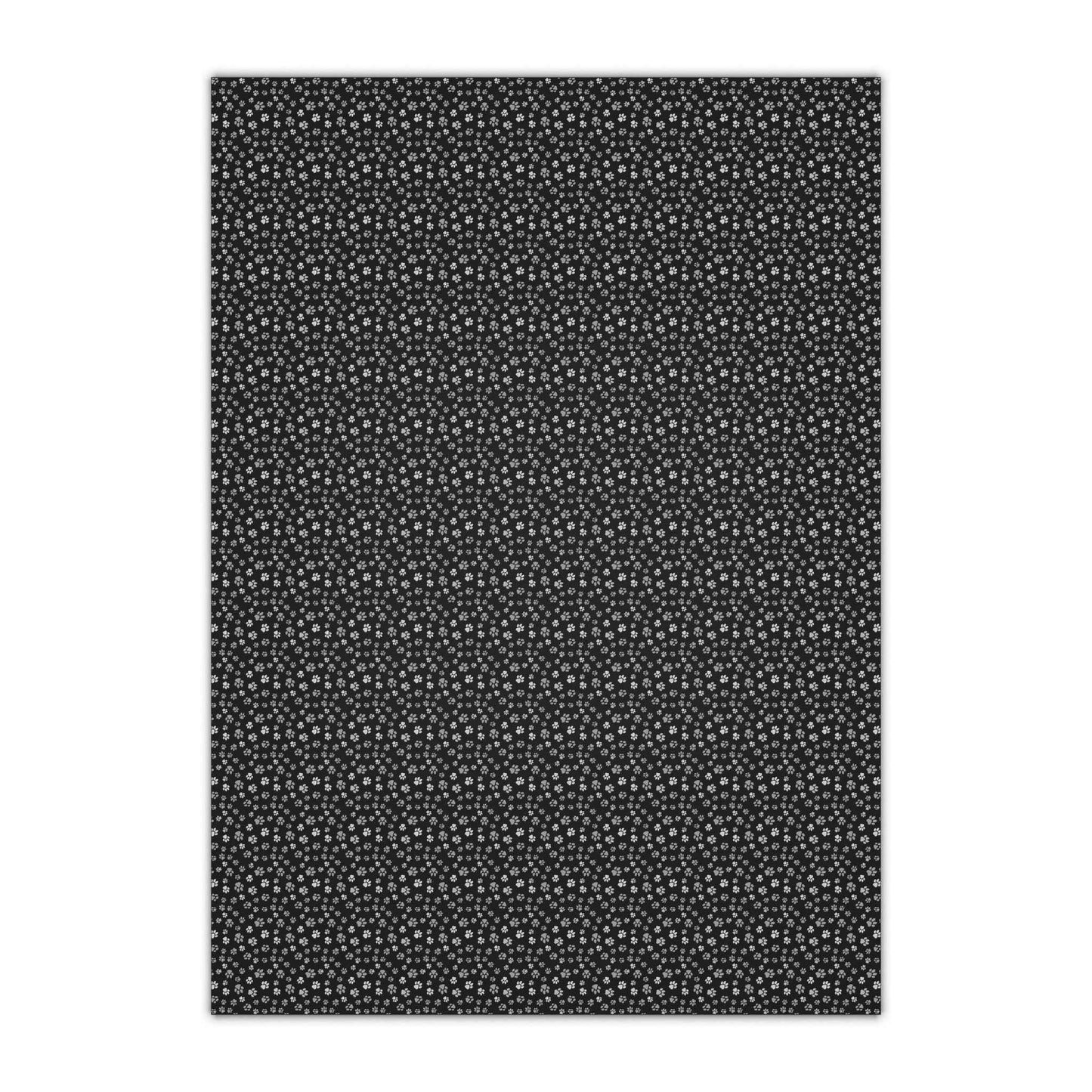 Black Paws Gift Wrapping Paper Sheets