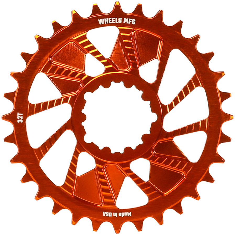 Wheels Manufacturing 32t SRAM 3-Bolt Direct Mount Chainring - Orange
