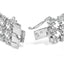 Pulsera de eslabones florales de diamantes de 18K oro blanco 7.5 Cttw