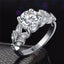 Crystal Silver Cubic Zirconia Wedding Ring - Korvel
