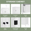 Bathroom Storage Cabinet, Cabinet with Two Doors and Drawers, Adjustable Shelf, MDF Board, White - Korvel