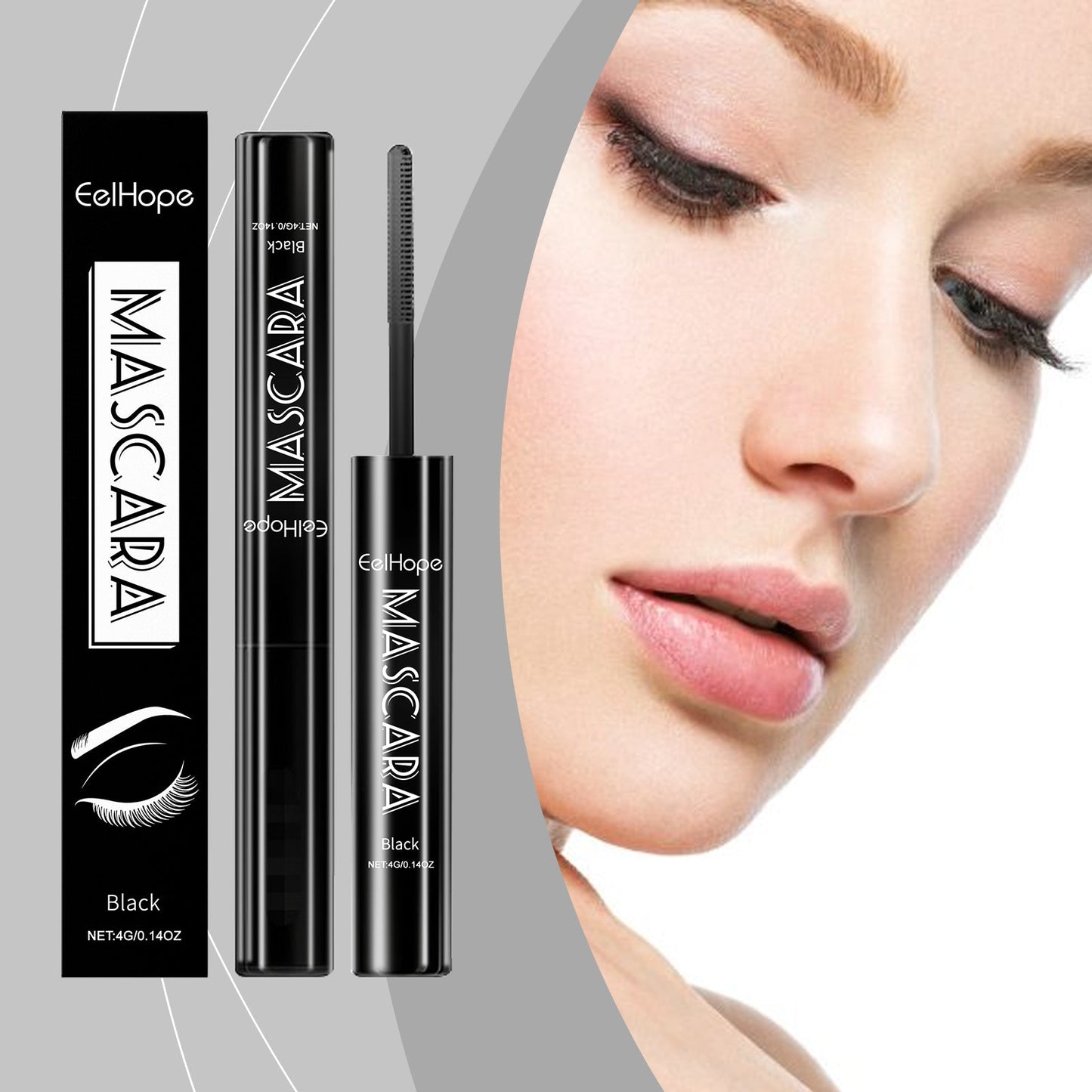 Black Mascara Long-Lasting Long-Lasting Makeup Natural Beautiful Curling Does Not Easily Stain Black Mascara - Korvel