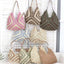 Hollow out straw woven bag woven belt armpit bag - Korvel
