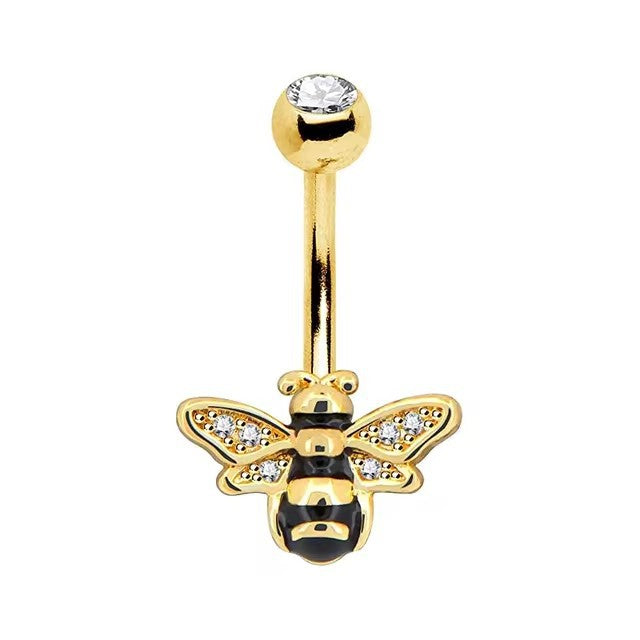 Navel Ring Creative Bat Bee Navel Buckle Navel Ring Body Piercing Jewelry - Korvel