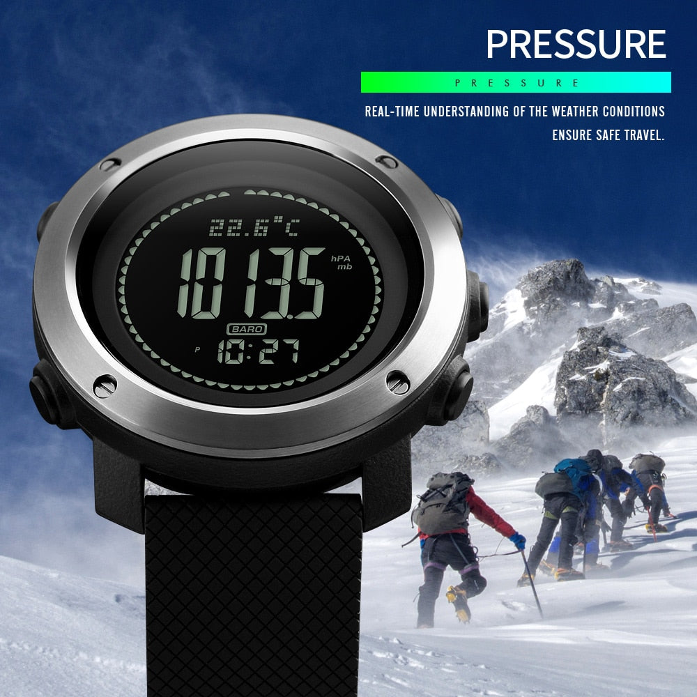 SKMEI 1427-belt type  altimeter barometer thermometer altitude men's digital watch sports clock mountain climbing hiking watch Monterey - Korvel