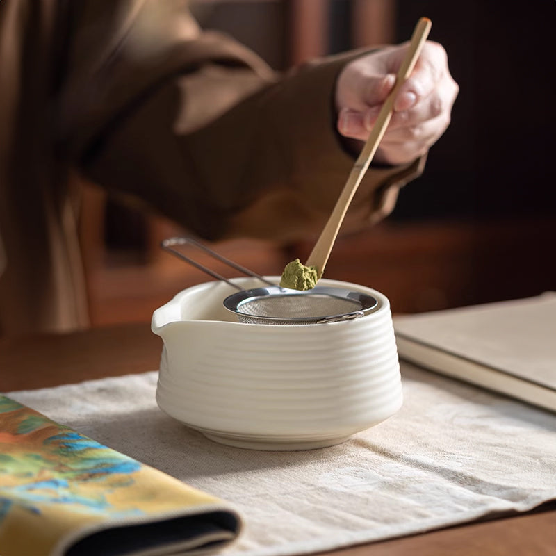 Premium 8-piece Matcha Set: Ceramic Chawan, whisky gift box, Matcha tools – for tea lovers - Korvel