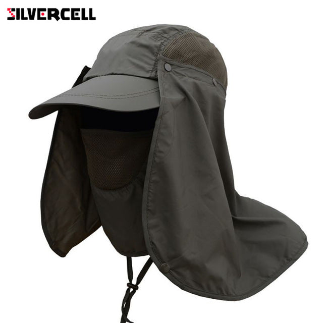 Premium Sun Cap with Removable Neck Flap for UV Protection