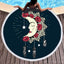 3d Bohemian Tai Chi Animal Digital Print Round Ribbon Beach Towel Swimming Yoga Picnic Mat Bikini Covered Napkin - Korvel