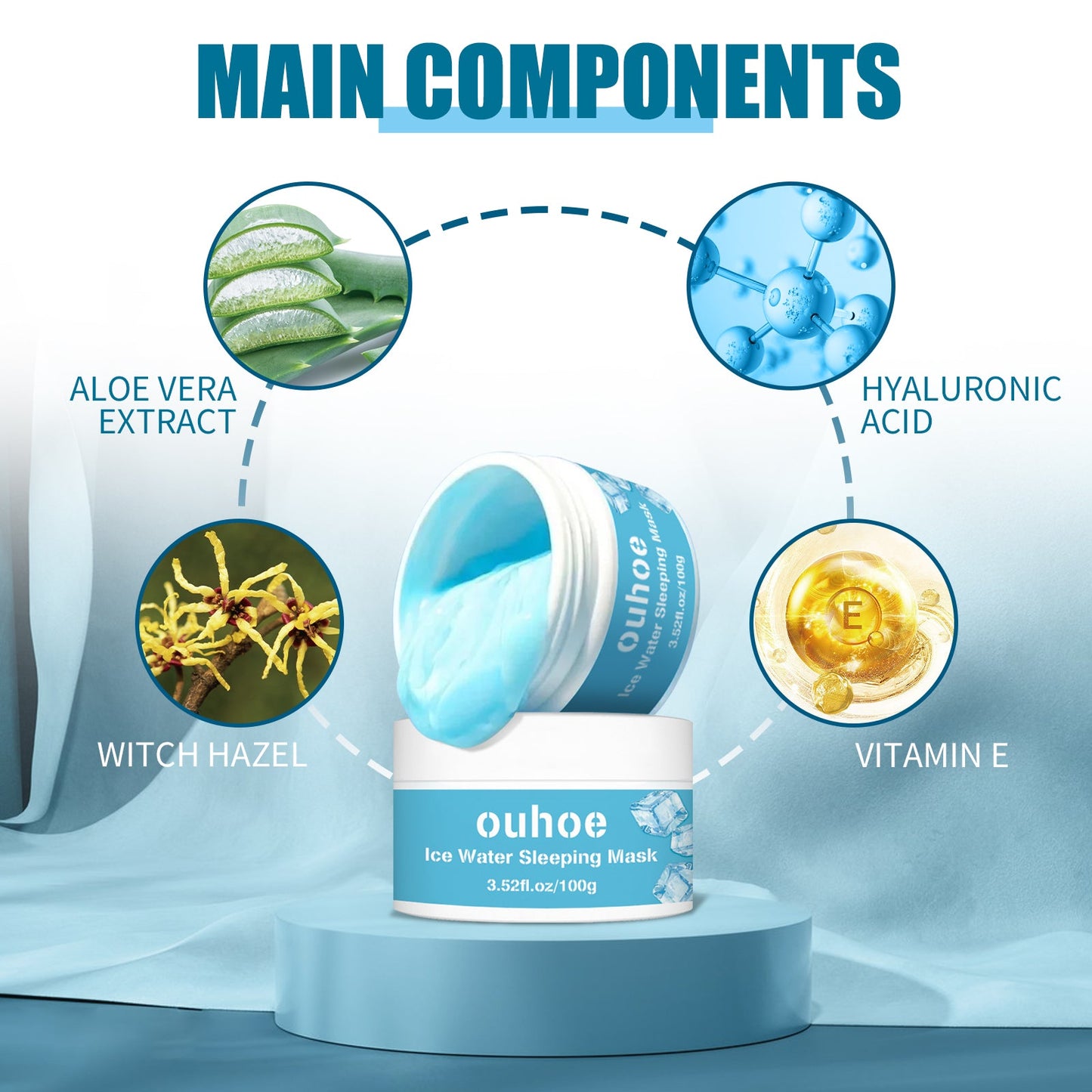 Apply A Sleep Mask, Moisturize Shrink Pores Reduce Facial Melanin Refreshing Mask - Korvel