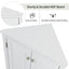 Elegante gabinete de almacenamiento triangular blanco con estantes ajustables