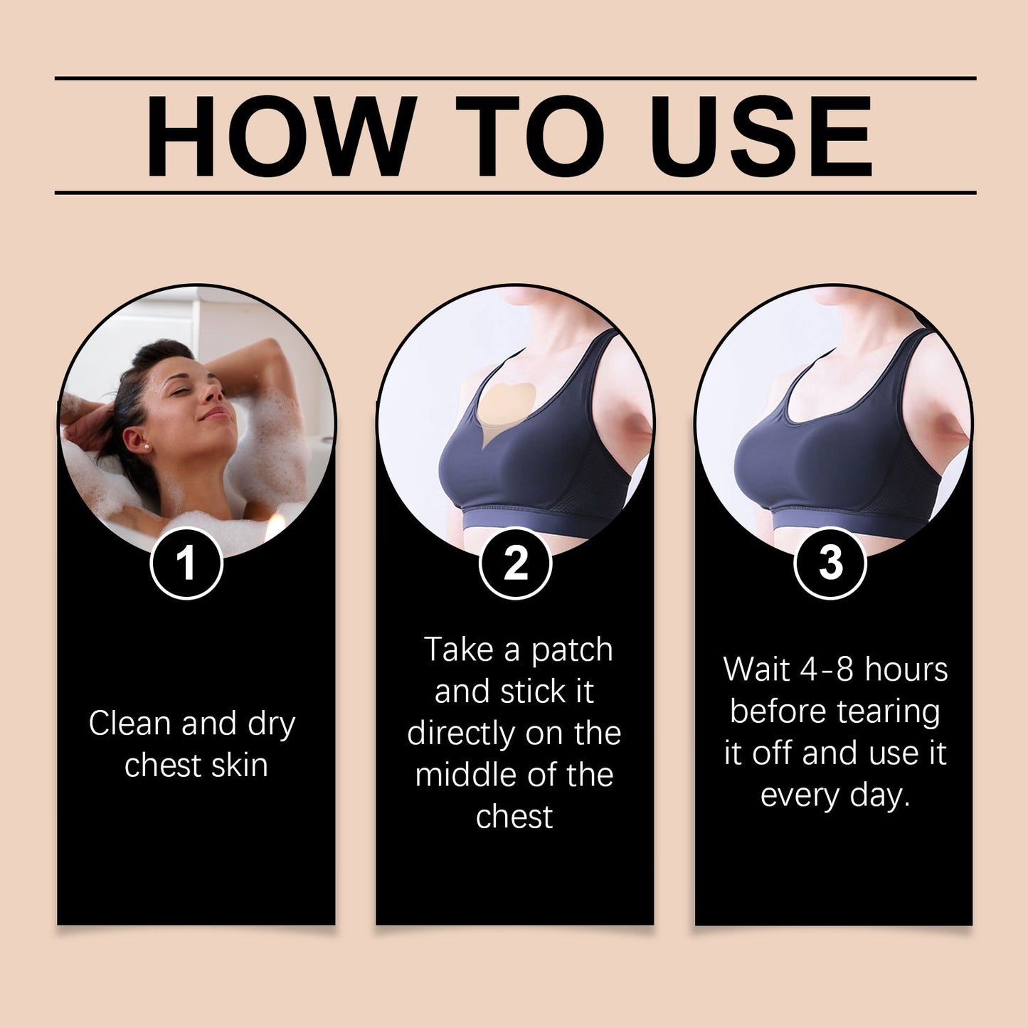 Anti-Wrinkle Breast Patch Firming Breast Skin Anti-Wrinkle Moisturizing Breast Care Anti-Slip Breast Patch - Korvel