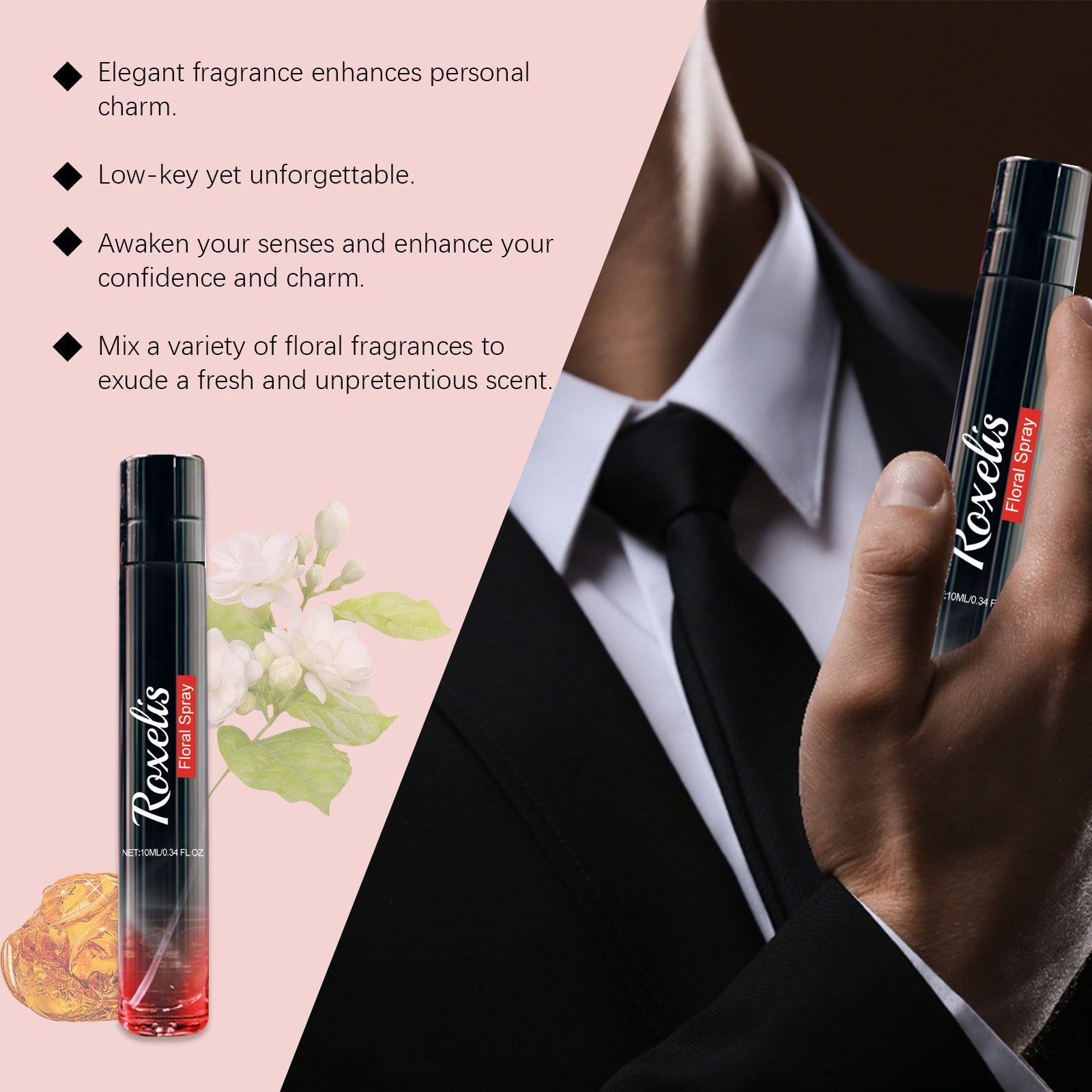 Charm Perfume Spray Natural Fresh Lasting Charm Temperament Amber Fragrance Light Elegant Body Perfume - Korvel