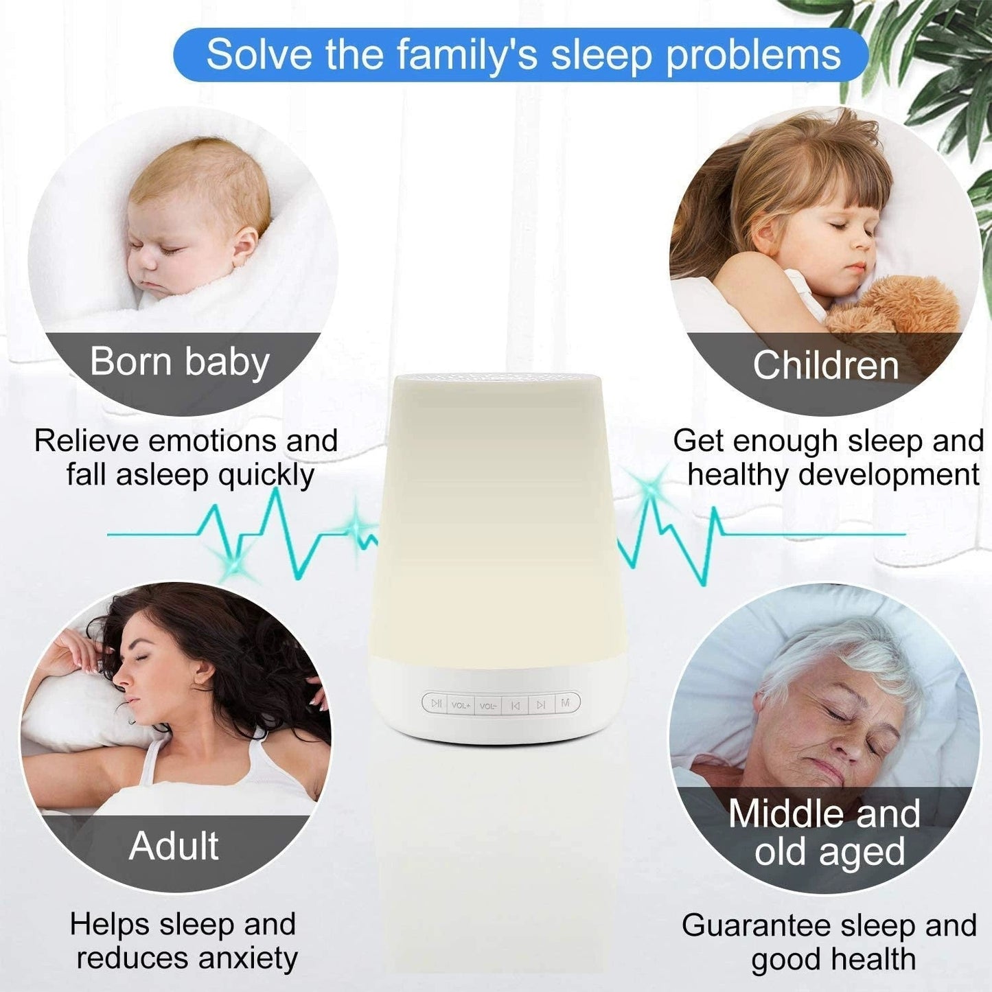 Popular Sleep Aid Children's Touch Night Light Sleep Aid Home White Noise Graffiti Intelligent Sleep Aid - Korvel