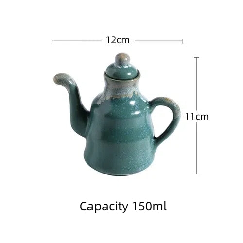 Ceramic Blue and White Kuibai Oil and Vinegar Dispenser