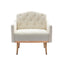 COOLMORE modern style armchair, plush decorative fabric armchair with golden metal legs (white teddy bear) - Korvel