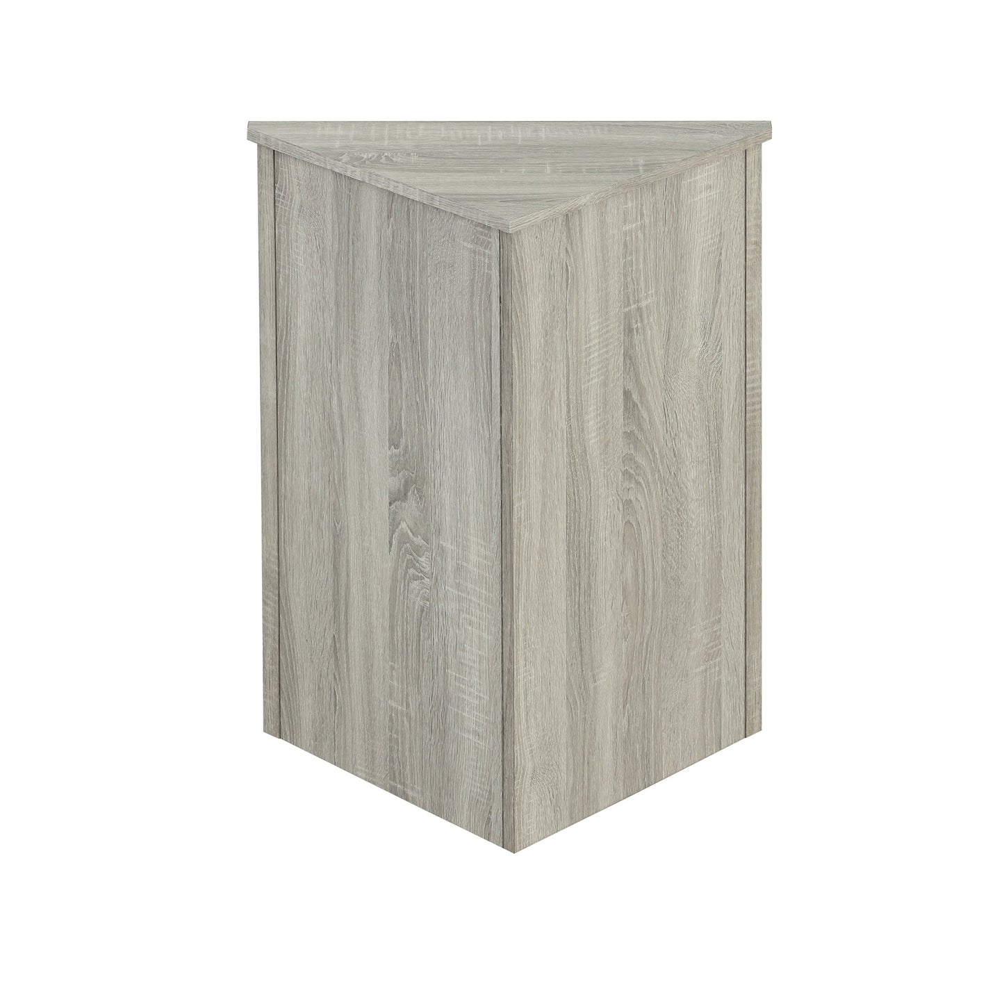 Oak Triangle Bathroom Storage Cabinet with Adjustable Shelves, Freestanding Floor Cabinet for Home Kitchen - Korvel