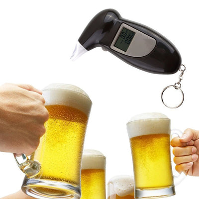 Digital Alcohol Breathalyzer Keychain - Portable BAC Tester