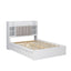 Multi-functional Full Size Bed Frame with 4 Under-bed Portable Storage Drawers and Multi-tier Bedside Storage Shelves White - Korvel