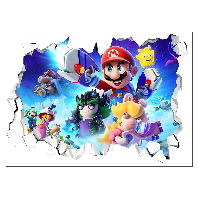 Super Mario Waterproof Wall Stickers for Kids' Rooms