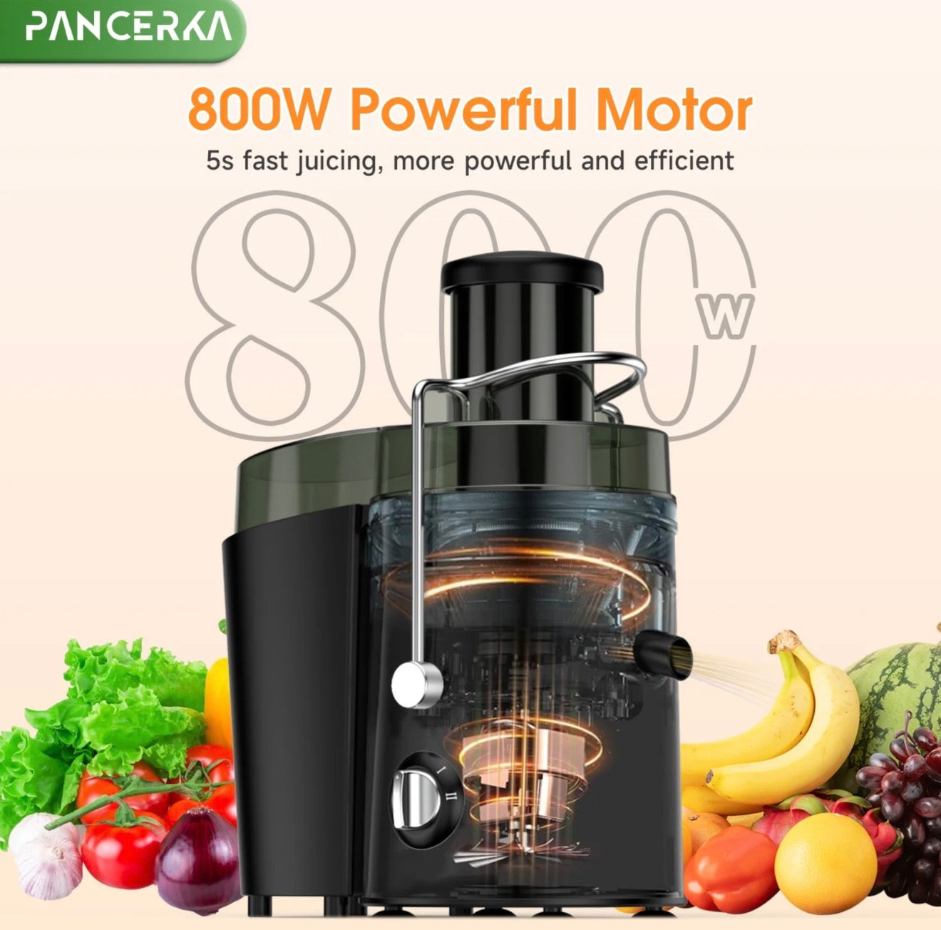 Extractor de Jugo JuiceMax 800W - Jugo Fresco Sin Esfuerzo