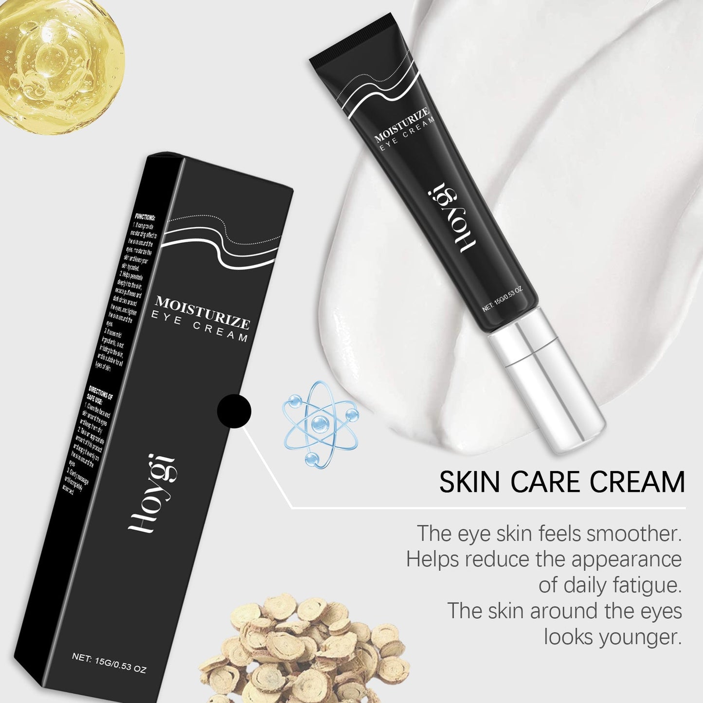 Eye Cream Gently Hydrating, Nourishing, Caring And Moisturizing Eye Skin Daily Massage Eye Care Cream - Korvel