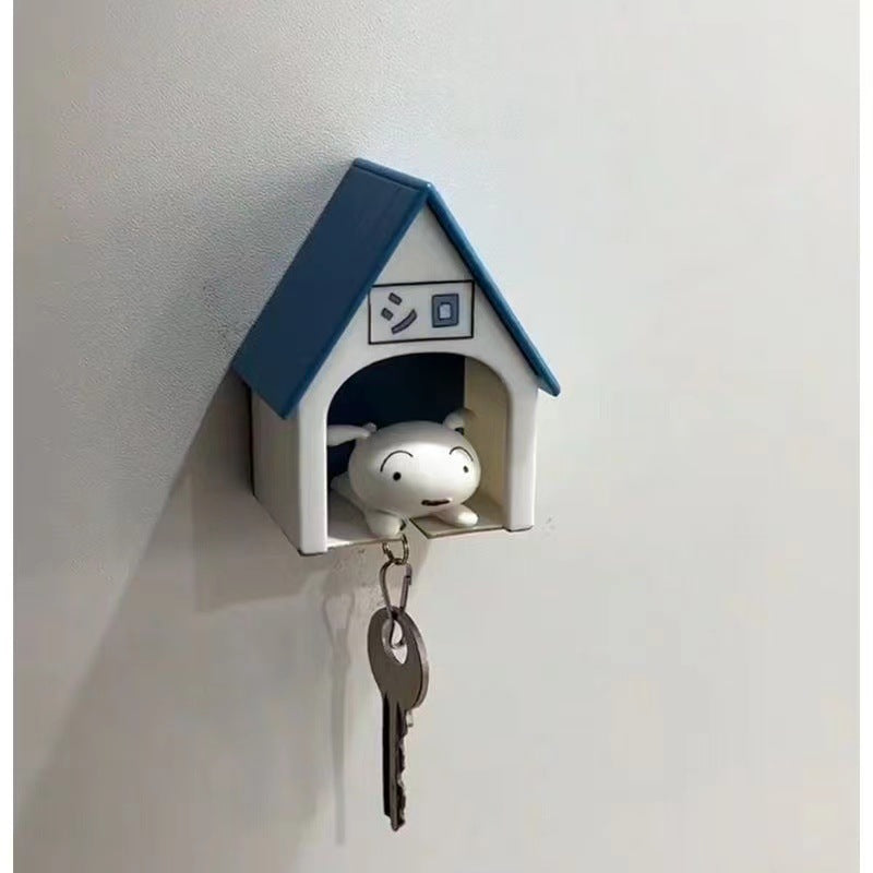 Crayon Shin chan couple keychain refrigerator sticker Simpson family flying house travel notes mobile castle couple pendant - Korvel