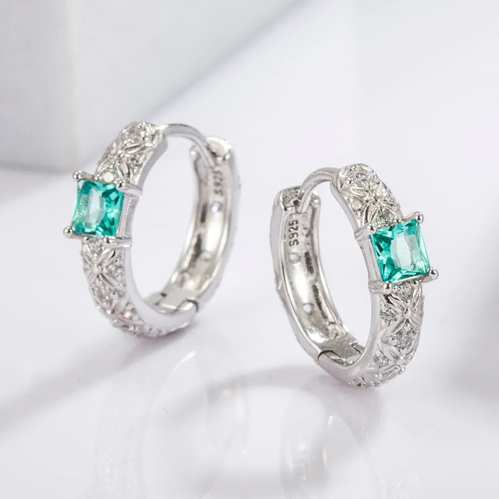925 sterling silver daily versatile platinum plated earrings jewelry - Korvel