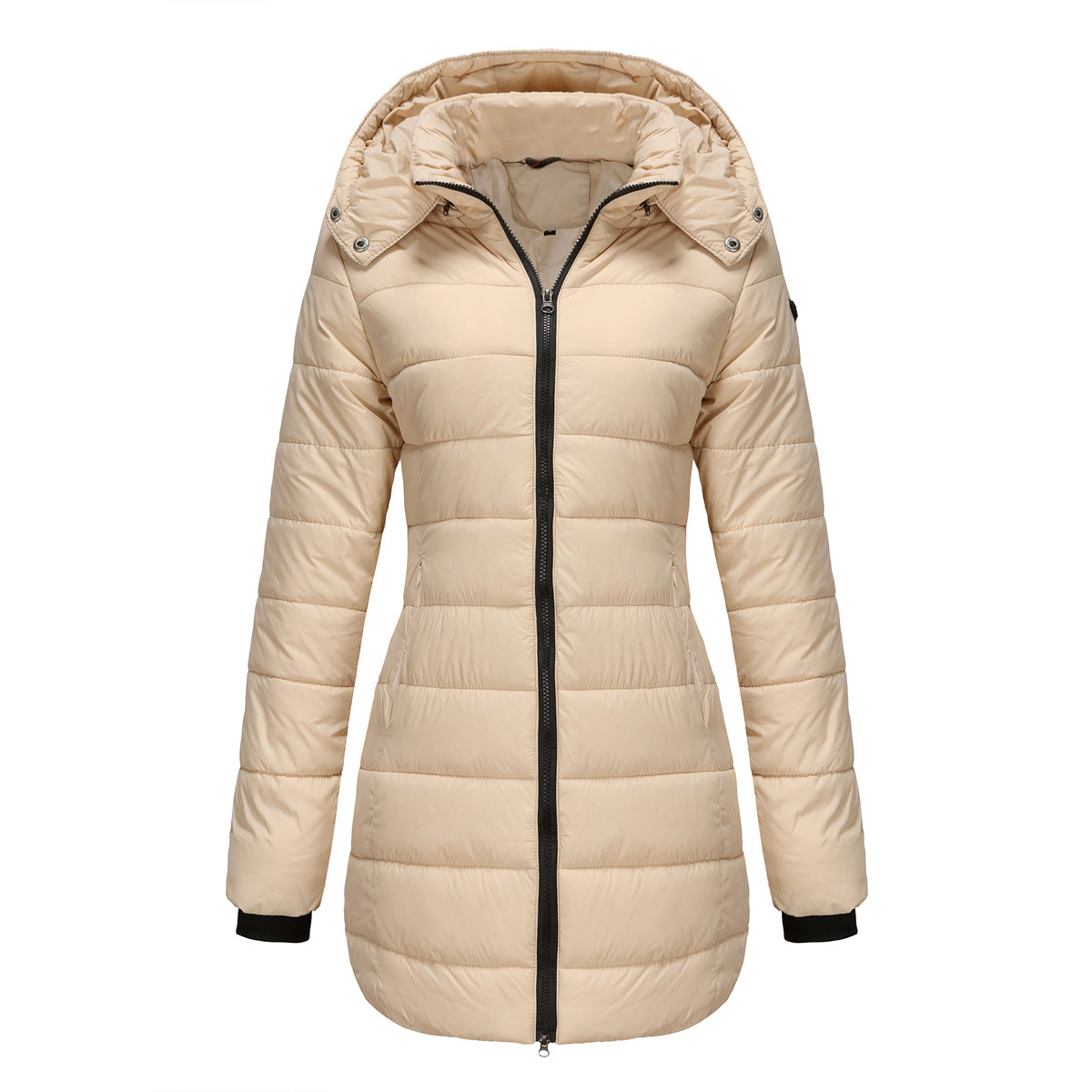 Veste imperméable en coton matelassé à manches longues