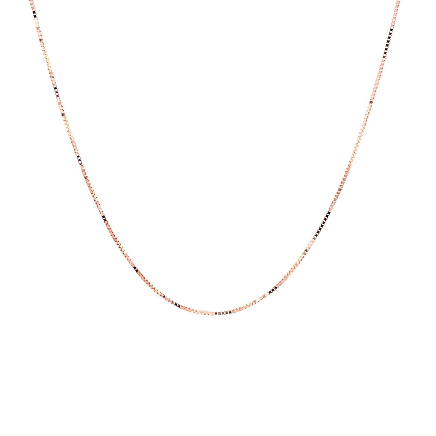 14k Rose Gold Classic Box Chain - 0.4mm