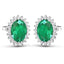 Pendientes de Esmeralda Zambiana y Diamantes Blancos de 2.66 Quilates