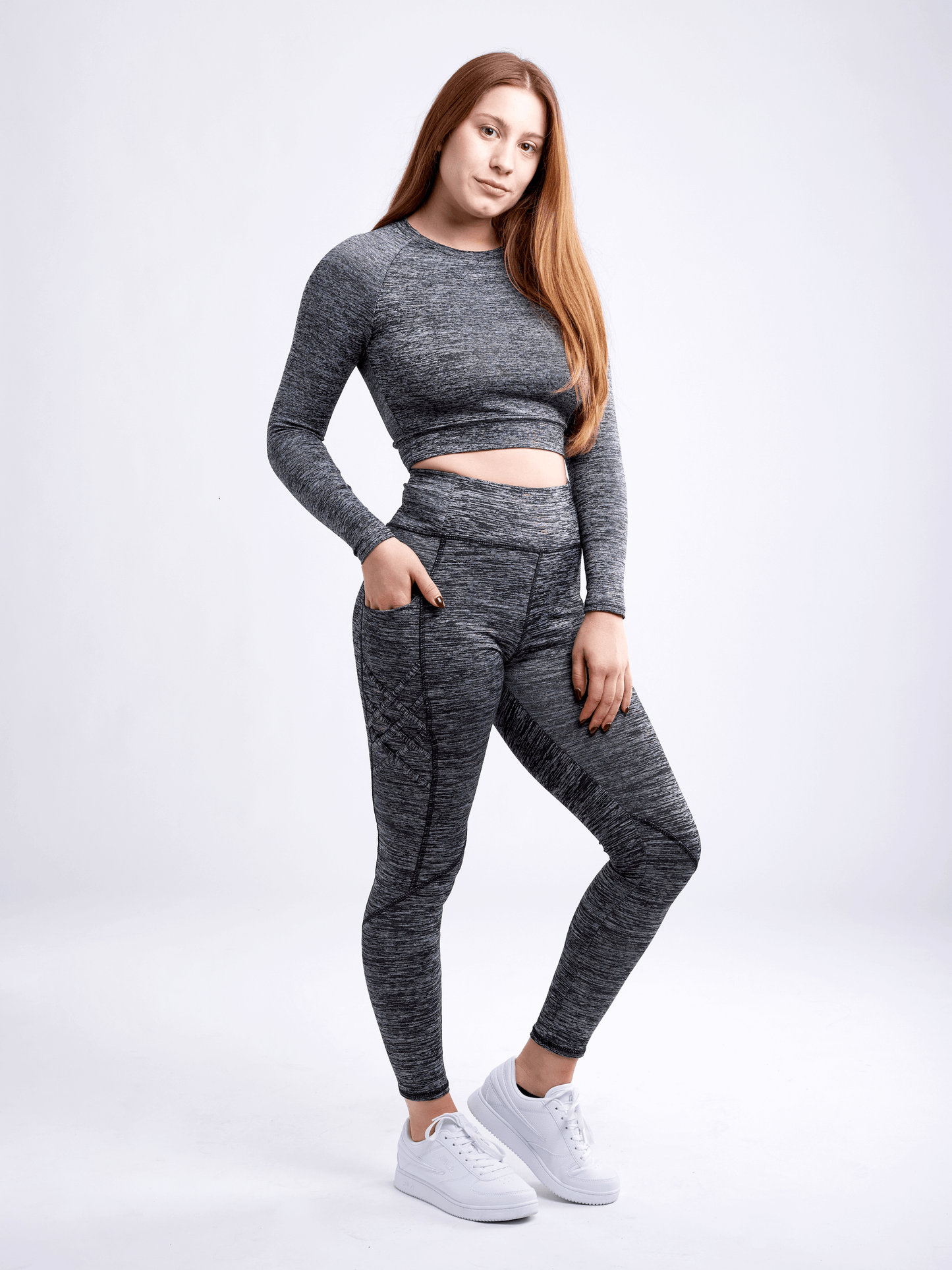 JupiterGear High-Waisted Criss-Cross Leggings with Pockets