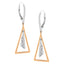 14K Rose and White Gold Diamond Windchime Drop Earrings