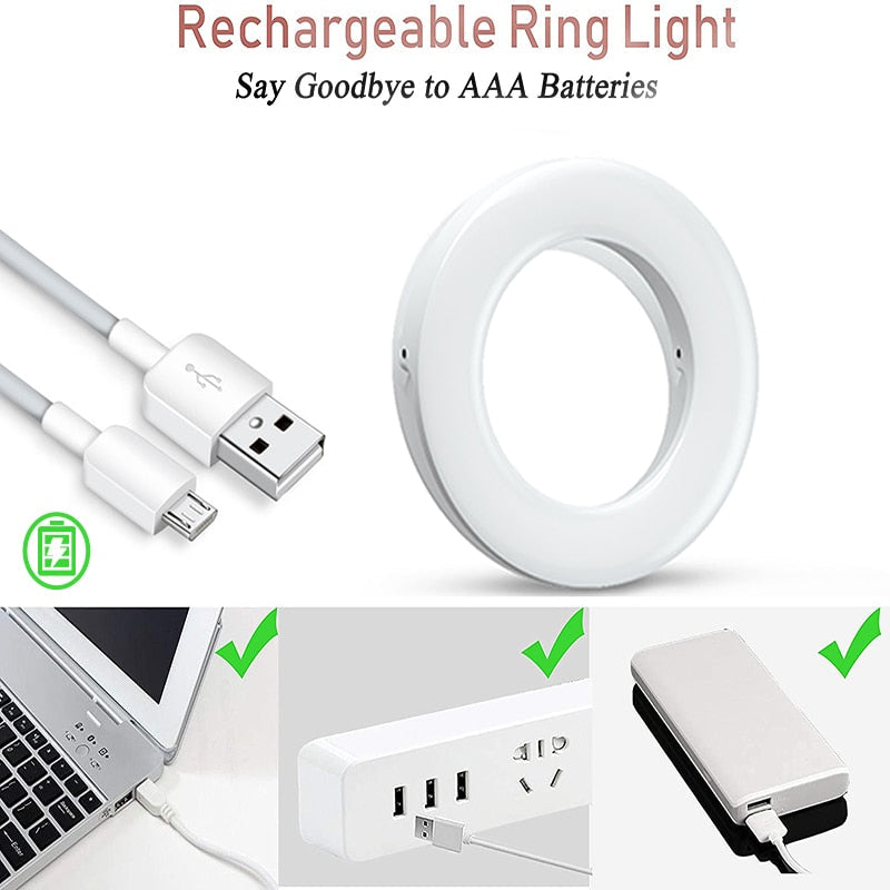 40 LED Adjustable Selfie Ring Light for Smartphones