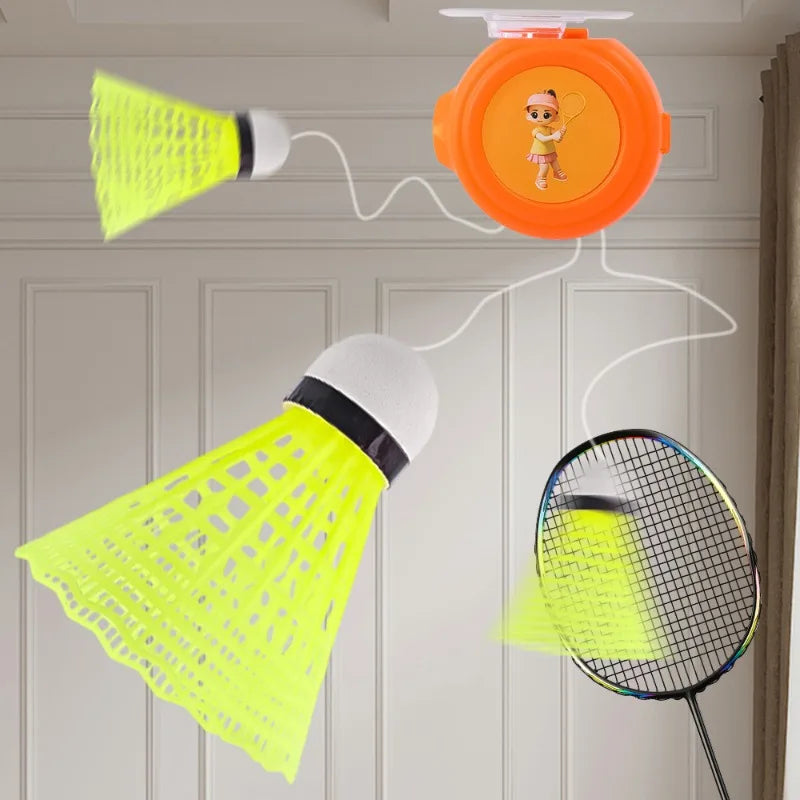 Badminton Trainer Set Badminton Practice Equipment Self-Study Badminton Rebound Device for Kids Adult Indoor Outdoor Exercise - Korvel
