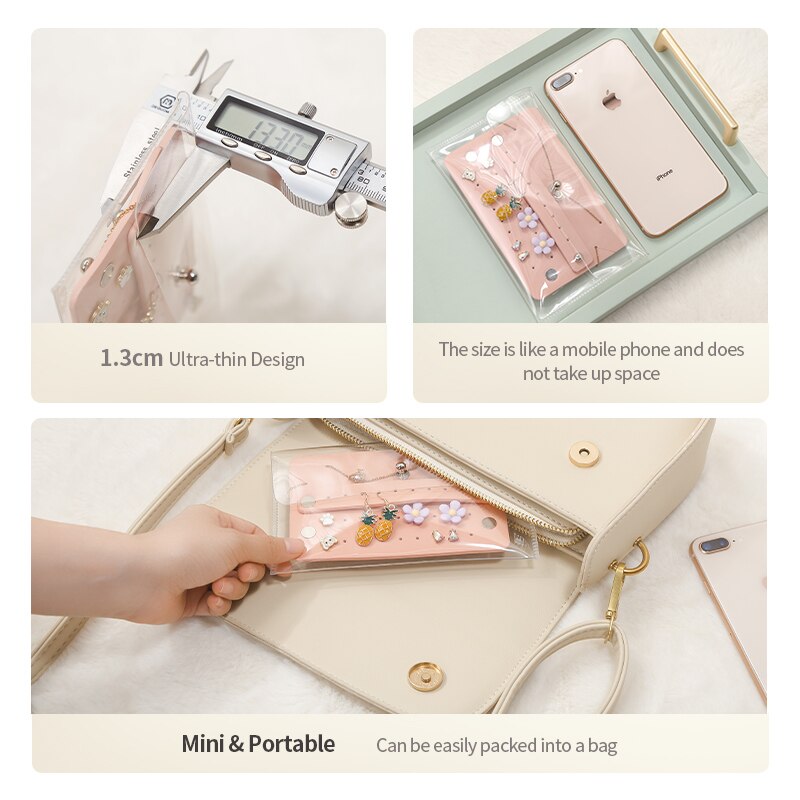 Mini Travel Jewelry Organizer Bag Clear TPU Gift Display Portable Storage Packaging Case Girl Earrings Jewellery Organizer Bags - Korvel