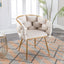 Luxury modern simple leisure velvet single sofa chair bedroom manicure table back chair beige - Korvel