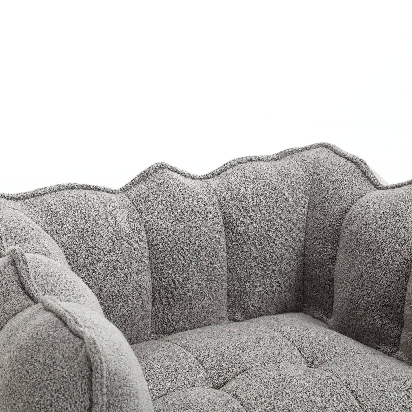 Soft Bean Bag Chair with High Resilient Foam(Chips)for living room and bedroom,Comfortable Square Lazy Sofa with Footstool - Korvel