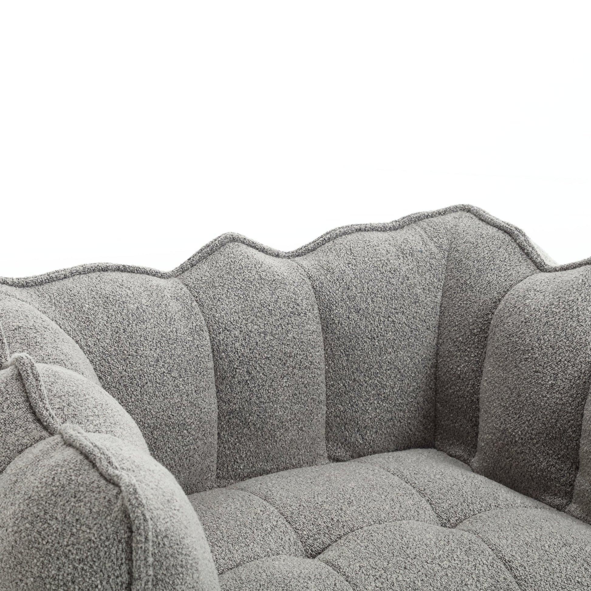 Soft Bean Bag Chair with High Resilient Foam(Chips)for living room and bedroom,Comfortable Square Lazy Sofa with Footstool - Korvel