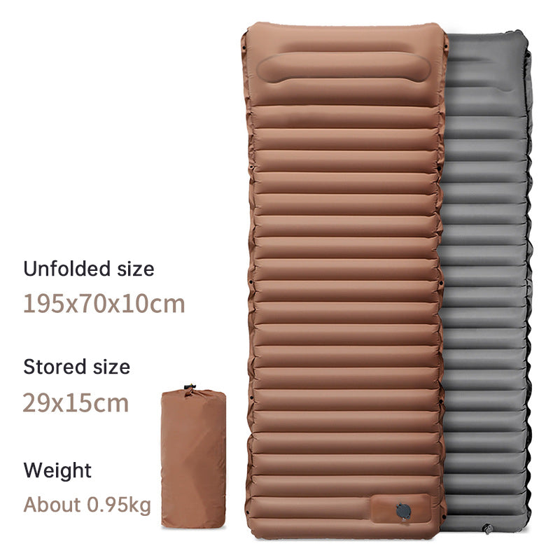 Ultralight Camping Sleeping Pad: Thicken, Self-Inflating with Built-in Pump (Outdoor/Travel) - Korvel