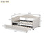 Upholstered Twin Size Daybed with Trundle, Beige - Korvel