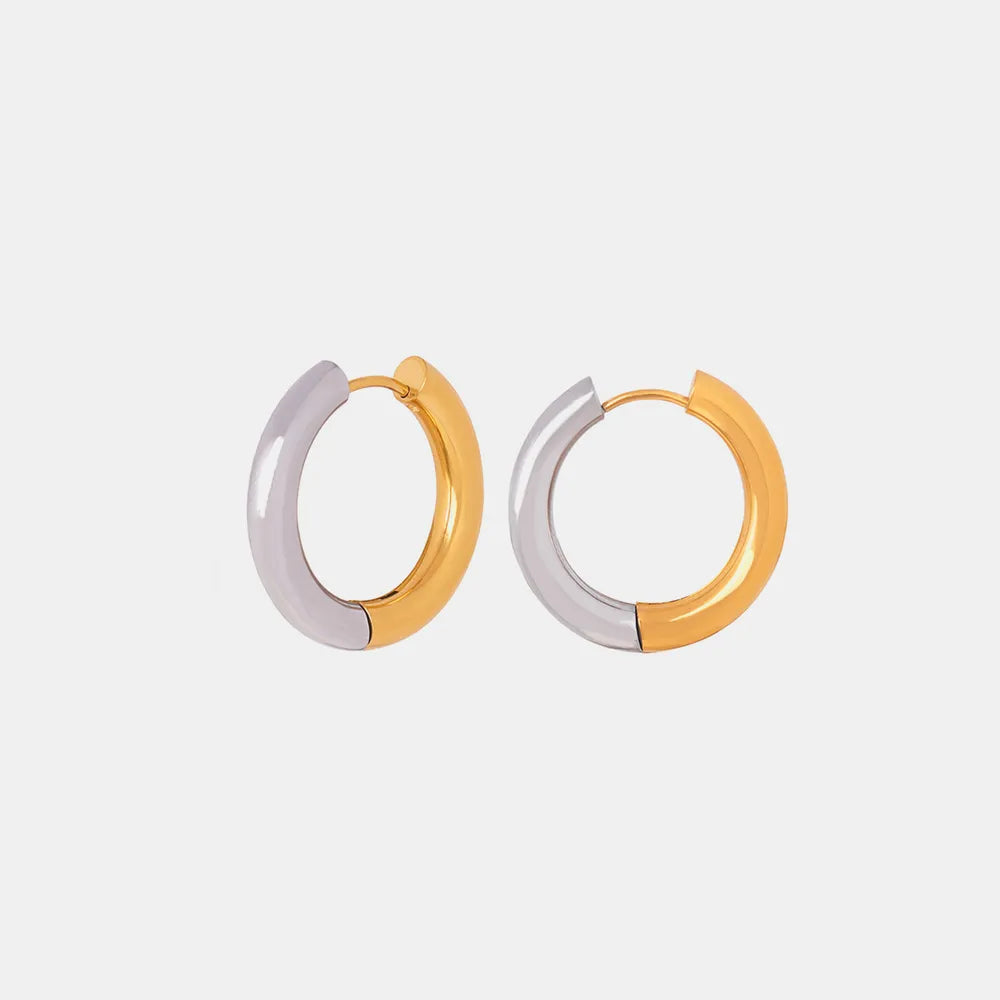 18K Gold-Plated Huggie Earrings - Korvel