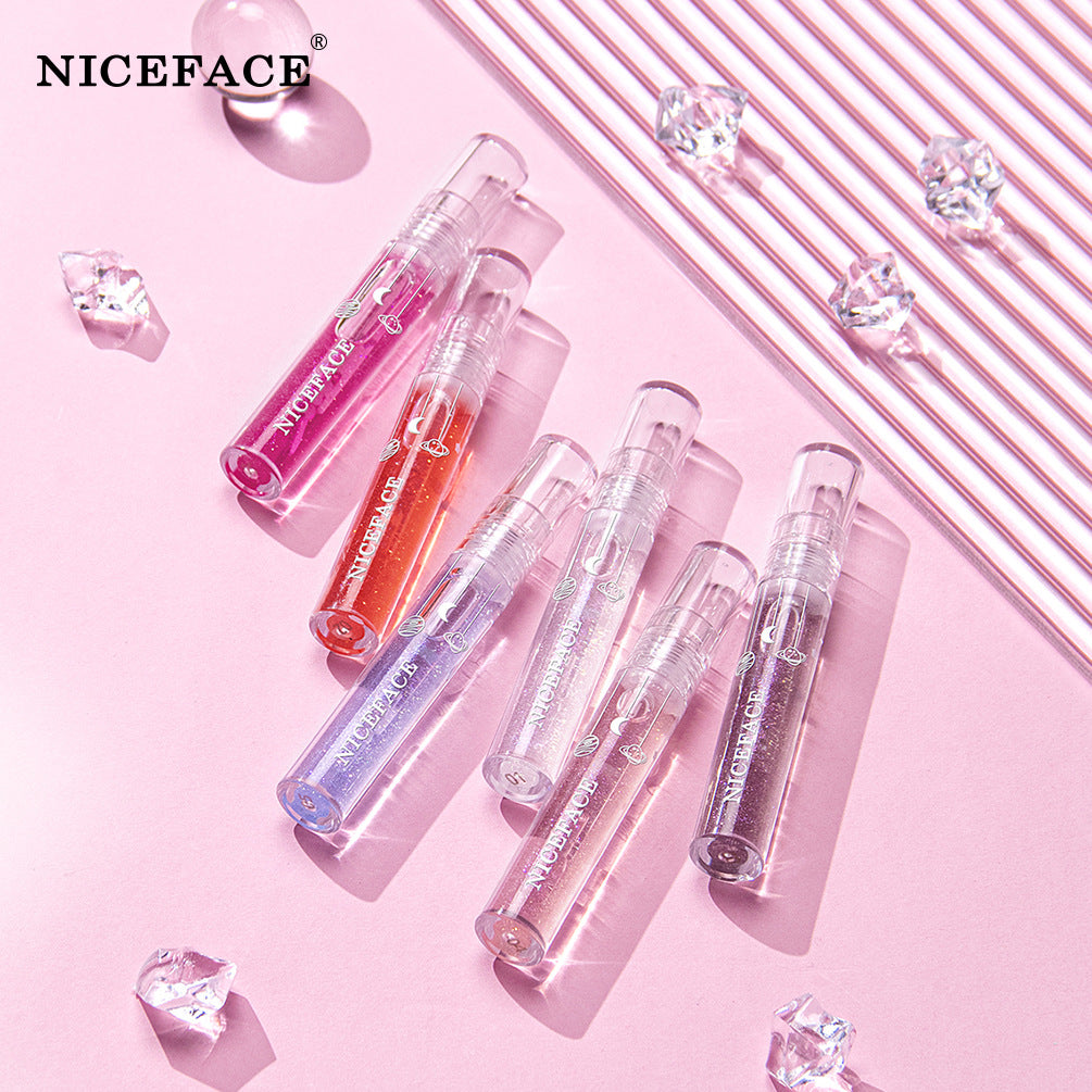 Niceface Glass Water Glossy Lip Gloss Transparent Lip Gloss Moisturizing And Moisturizing Not Easy To Fade White Lip Gloss - Korvel