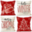 Christmas hat pillowcase linen Christmas tree letter print pillowcase holiday - Korvel
