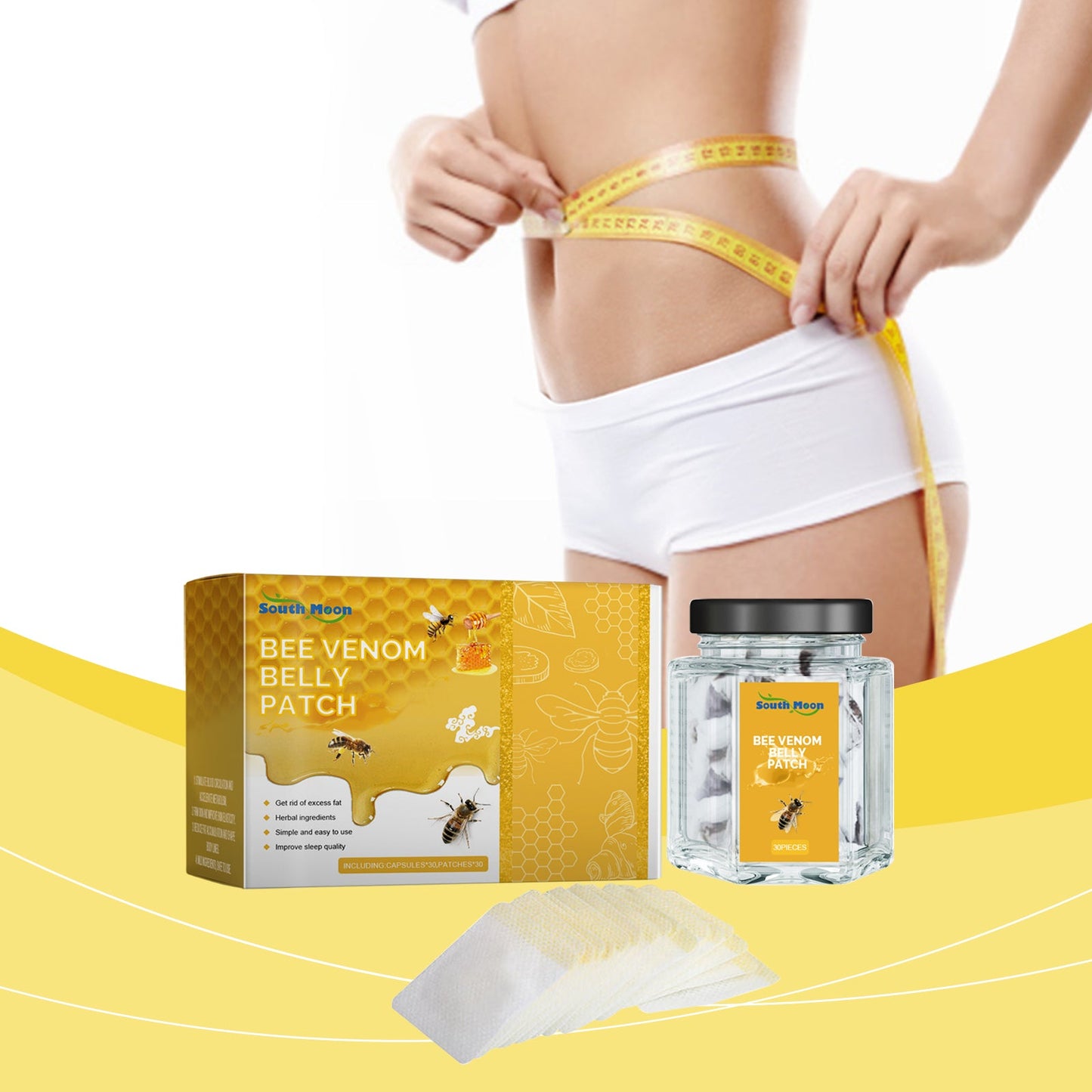 Bee Venom Body Sculpting Stick Slimming Body Sculpting Navel Stick Tummy Tucking Body Curves Firming Skin - Korvel